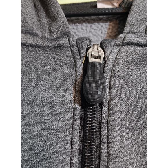 Underarmour Youth Hoodie Sweatshirt YXL Cold Gear Boys Gray Zip Up or Girl - Picture 3 of 8